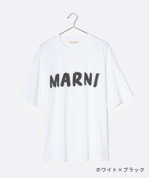 MARNI(マルニ)/マルニ MARNI THJET49EPH USCS11 Tシャツ レディース 半袖 カットソー クルーネック オーバーサイズ レタリングプリント/ホワイト系1