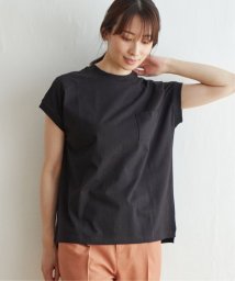 ikka(イッカ)/コットンUSAフレンチTシャツ/ブラック