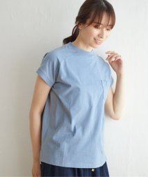 ikka(イッカ)/コットンUSAフレンチTシャツ/ブルー