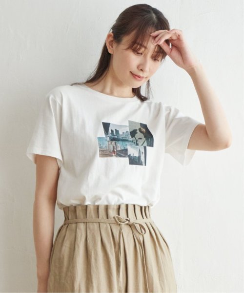 ikka(イッカ)/ロゴフォトプリントTシャツ/オフホワイト