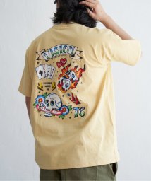 VENCE　EXCHANGE(ヴァンス　エクスチェンジ)/VISION STREET WEAR ヴィジョンストリートウェア タトゥーグラフィックTシャツ/クリーム