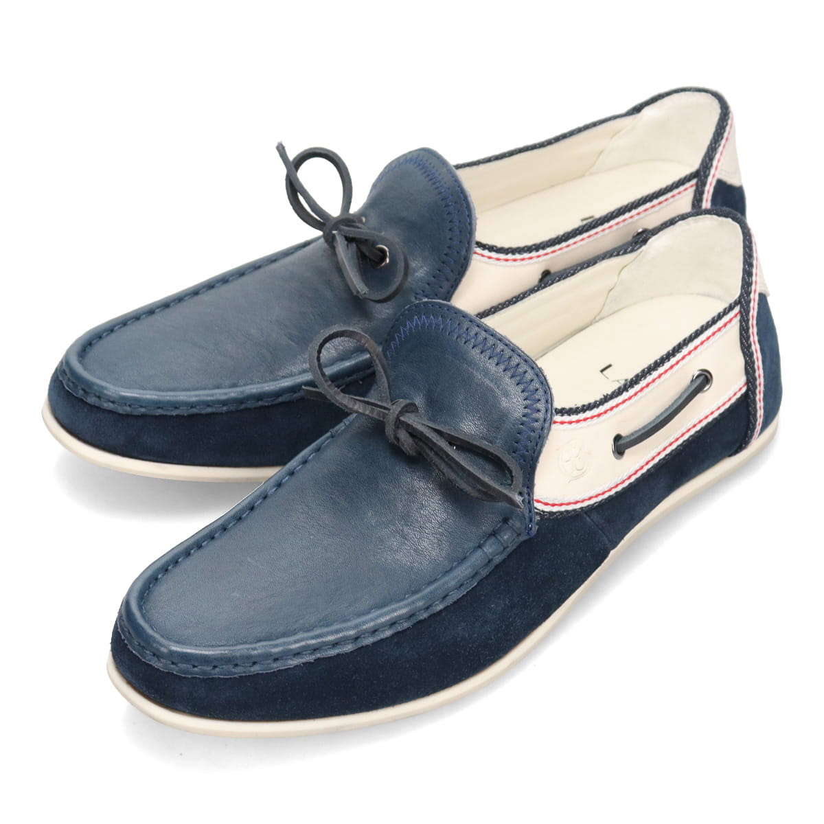 LANVIN en Bleu カジュアルレザースニーカー 86501(505215018