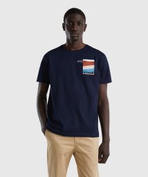 BENETTON (mens)(ベネトン（メンズ）)/グラフィック半袖Tシャツ・カットソー/ネイビー