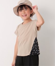 ikka kids(イッカ　キッズ)/ドット柄サイドプリーツTシャツ（120〜160cm）/ベージュ