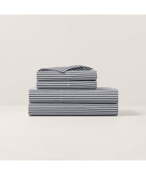 RALPH LAUREN HOME/オーガニック コットン シャーティング ストライプ ボックスシーツ/セミダブルサイズ/505272639