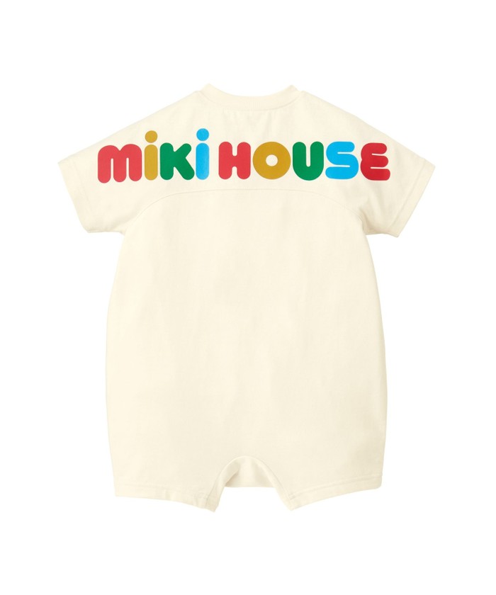 mikihouse 【ミキハウス】 バックロゴショートオール ホワイト 80cm mikihouse 【ミキハウス】 バックロゴショートオール ホワイト 80cm