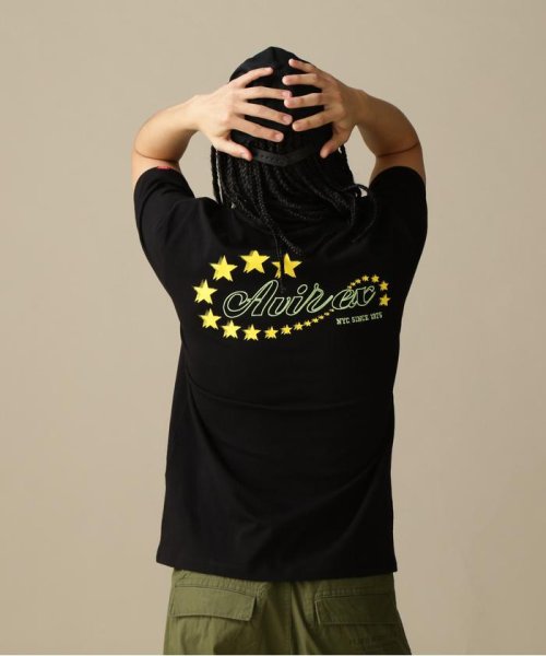 AVIREX(AVIREX)/《WEB&DEPOT限定》SHINING STAR LOGO SHORT SLEEVE T/Tシャツ/ブラック