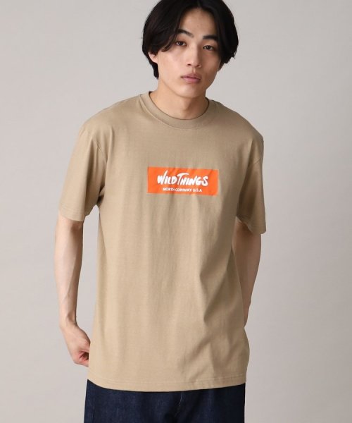 THE SHOP TK(ザ　ショップ　ティーケー)/【ユニセックスアイテム】WILDTHINGS/ワイルドシングス別注ボックスロゴTEE/ベージュ（052）