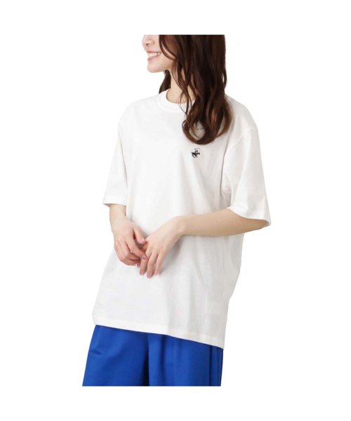 MAC HOUSE(women)(マックハウス（レディース）)/BEVERLY HILLS POLO CLUB ビバリーヒルズポロクラブ 天竺ワンポイント刺繍Tシャツ 3287－7740/ホワイト