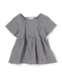 SHOO・LA・RUE(Kids) (シューラルーキッズ)/【110－140cm/親子リンク可能】フレンチリネンブレンド 後ろリボンブラウス/ブラック（219）