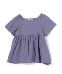 SHOO・LA・RUE(Kids) /【110－140cm/親子リンク可能】フレンチリネンブレンド 後ろリボンブラウス/505277364