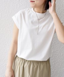 SHIPS WOMEN/* オーガニックコットン フレンチスリーブ スリット TEE 24SS ◇/505278571