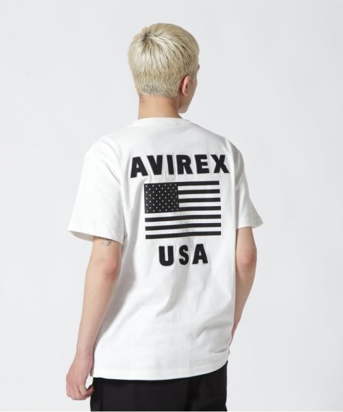 AVIREX(AVIREX)/《WEB&DEPOT限定》S/S CREW NECK T STAR SPANGLED BANNER/クルーネック Tシャツ 星条旗/オフホワイト3