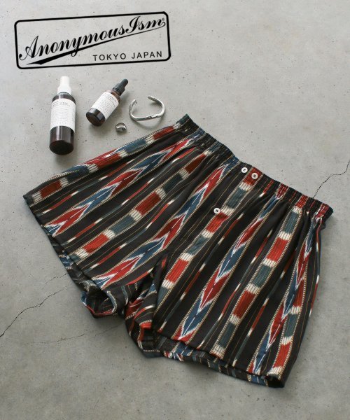 ANONYMOUSISM(ANONYMOUSISM)/ANONYMOUSISM Rayon Fujiette Arrow Pattern Boxer トランクスパンツ/ﾌﾞﾗｯｸ