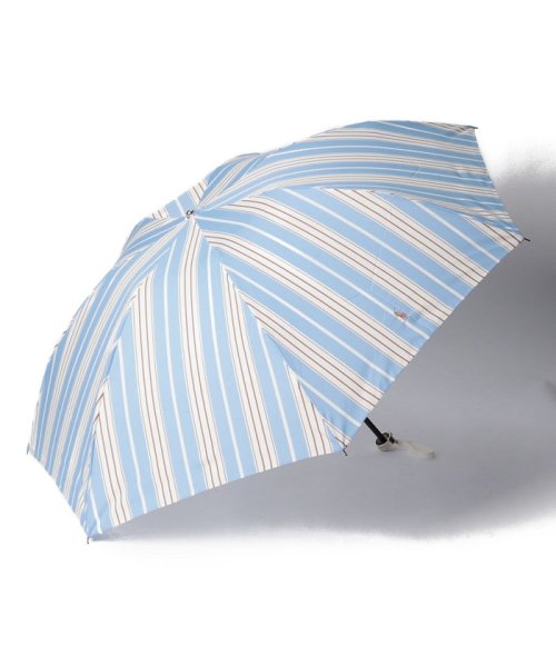 POLO RALPH LAUREN(umbrella)(ポロラルフローレン（傘）)/折りたたみ傘　ストライプ/サックスブルー