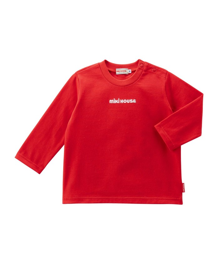 mikihouse 【ミキハウス】 長袖Tシャツ レッド 90cm mikihouse 【ミキハウス】 長袖Tシャツ レッド 90cm
