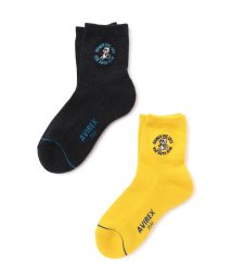 AVIREX(AVIREX)/《直営店限定》CIRCLE LOGO TOMCAT SOCKS/ サークルロゴ トムキャット ソックス/ブラック