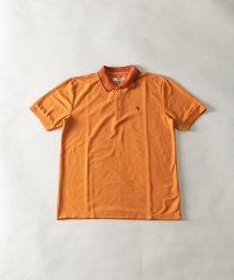 Nylaus(ナイラス)/吸汗速乾 鹿の子 カラー配色 ワンポイント ポロシャツ/オレンジ