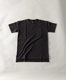 Nylaus(ナイラス)/ピーチスキン加工 ポケット付き ショートスリーブTシャツ/ブラック