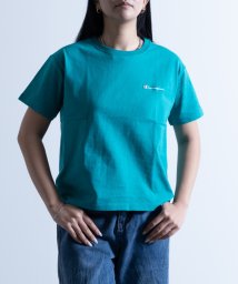 Nylaus(ナイラス)/Champion USAコットン ロゴ刺繍 リラックスフィット ショートスリーブ Tシャツ CW－X337/ライトグリーン