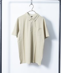 Nylaus select(ナイラスセレクト)/鹿の子 ボタンダウン ポロシャツ/ベージュ