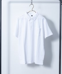 Nylaus select(ナイラスセレクト)/鹿の子 ボタンダウン ポロシャツ/ホワイト