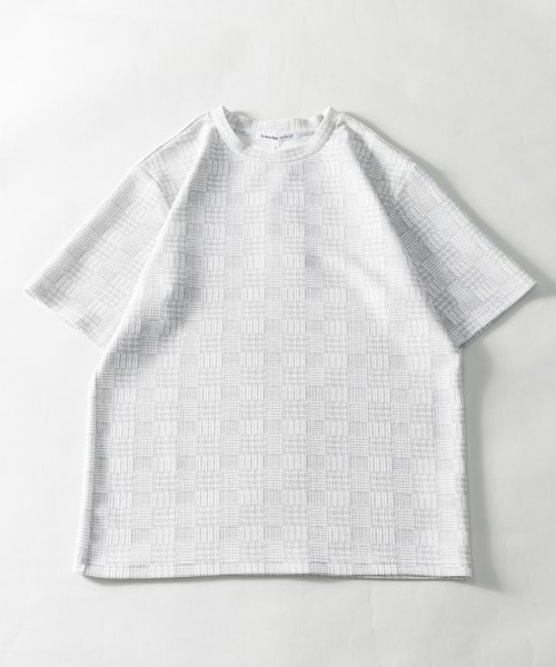Nylaus select(ナイラスセレクト)/ブロックドビー エンボスワッフル 半袖Tシャツ/その他