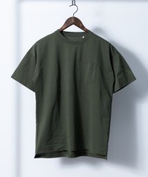 Nylaus select(ナイラスセレクト)/ドライ ストレッチ ポケット付き 半袖Tシャツ/カーキ