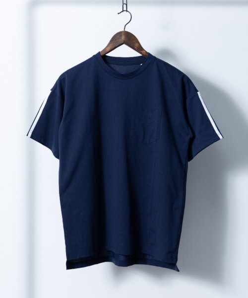 セール】吸汗速乾 ドライ ストレッチ ポケット付き 袖ライン 半袖Tシャツ(505279581) ナイラスセレクト(Nylaus select) MAGASEEK