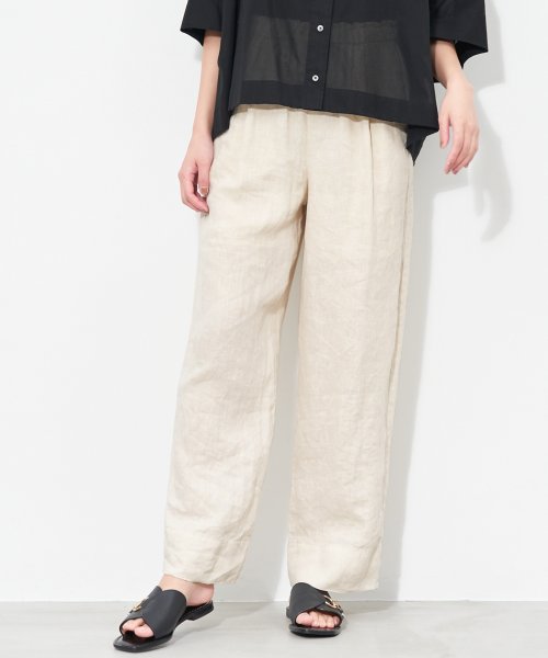 MICA&DEAL(マイカアンドディール)/【セットアップ対応商品】washed linen pants/L/BEIGE