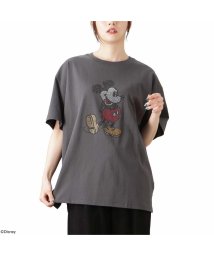 MAC HOUSE(women)/Disney ミッキーマウス / ラインストーンTシャツ 3283－1860/505280464