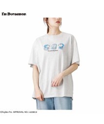 MAC HOUSE(women)(マックハウス（レディース）)/I'ｍ Doraemon アイムドラえもん サガラ刺繍Tシャツ 3283－1863/グレー