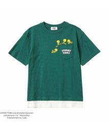 MAC HOUSE(kid's)(マックハウス（キッズ）)/LOONEY TUNES ルーニー・テューンズ ポケット付きTシャツ 335142212/グリーン