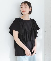 URBAN RESEARCH ROSSO(URBAN　RESEARCH　ROSSO)/ELY　RUFFLE FRILL BLOUSE/BLACK