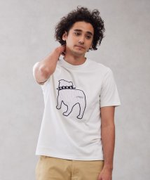 J.PRESS MENS(J．プレス　メンズ)/【UNISEX】ファブリックワッペンブルドックTシャツ/ホワイト系