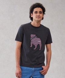 J.PRESS MENS(J．プレス　メンズ)/【UNISEX】ファブリックワッペンブルドックTシャツ/グレー系