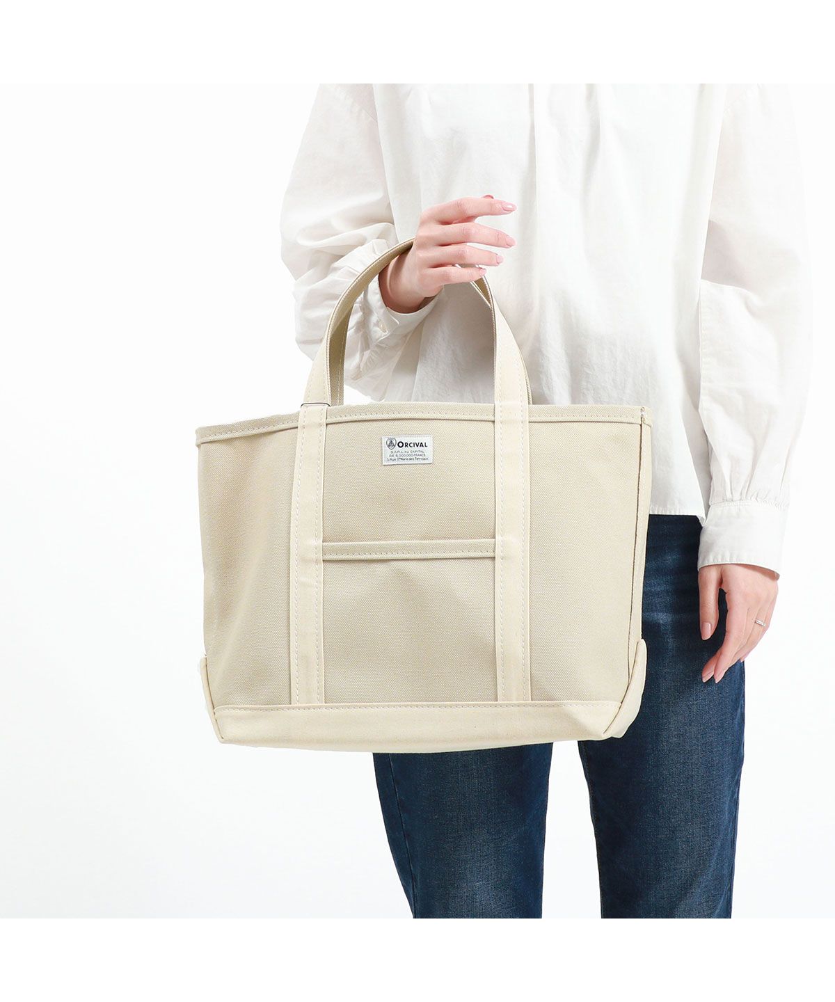 オーシバル バッグ ORCIVAL トートバッグ HANPU TOTE BAG MEDIUM キャンバス A4 無地 シンプル オーチバル  RC－7042HVC