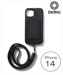 Demiu(Demiu)/【Demiu / デミュ】POCHE iPhone14  iPhoneケース アイフォンケース 手帳型 レザー 本革 牛革 ストラップ付/ブラックその他2