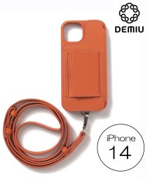 Demiu(Demiu)/【Demiu / デミュ】POCHE iPhone14  iPhoneケース アイフォンケース 手帳型 レザー 本革 牛革 ストラップ付/オレンジ