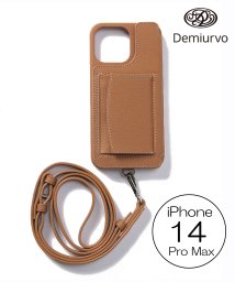 Demiu(Demiu)/【Demiu / デミュ】POCHE iPhone14ProMax iPhoneケース レザー 手帳型 本革 牛革 アイフォンケース ストラップ付/ブラウン