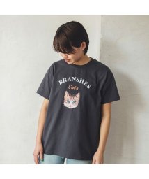 BRANSHES(ブランシェス)/【Cat's ISSUE】ネコプリント半袖Tシャツ（おとな）/チャコールグレー