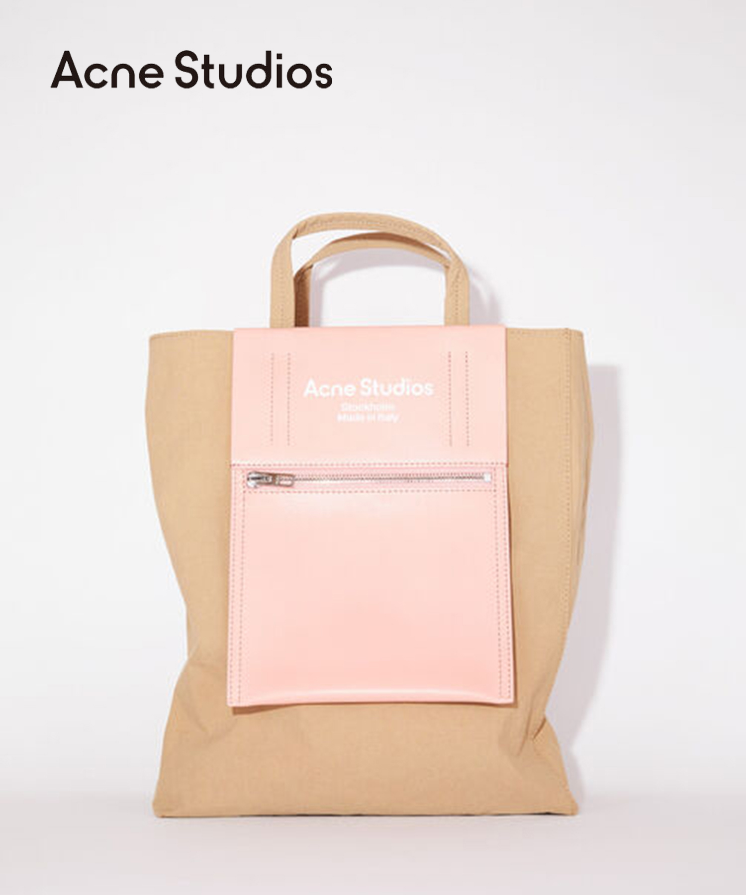 acne studios トートバッグ　ショルダー　ピンク