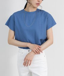 Fizz(フィズ)/クールタッチカノコ モックネックTシャツ レーヨン　冷感/ブルー