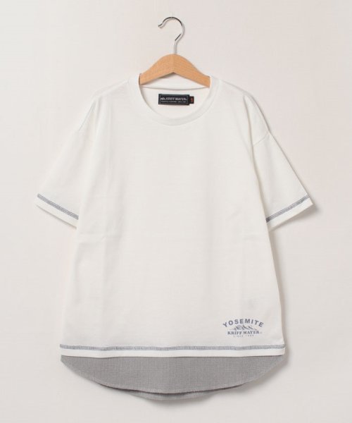 KRIFF MAYER(クリフ メイヤー)/冷感レイヤードゆるTシャツ 130~170cm/オフホワイト