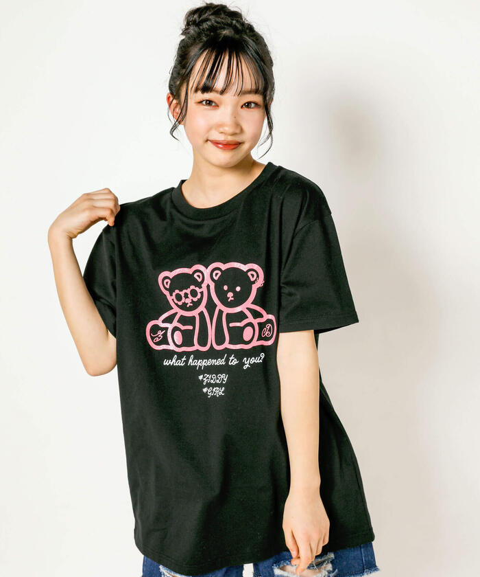 セール】ラメクマプリントTシャツ(130~160cm)(505279479) | ジディー