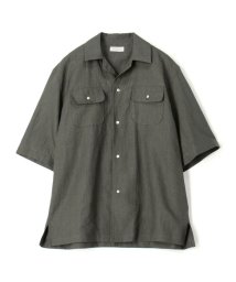 TOMORROWLAND MENS(TOMORROWLAND MENS)/リネン オープンカラーシャツ/17チャコールグレー