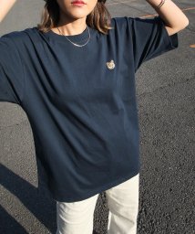 ZIP FIVE(ジップファイブ)/動物刺繍Tシャツ/ネイビー系2