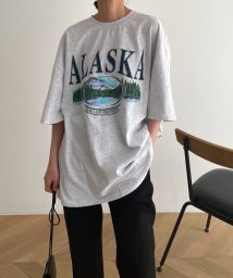 CANAL JEAN(キャナルジーン)/【ユニセックス】El mar(エルマール)"ALASKA"半袖Tシャツ/ライトグレー