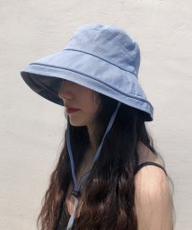 SEU(エスイイユウ)/UV対策サマーハット つば広 小顔 紫外線対策 バケットハット 帽子 おしゃれ 韓国ファッション/グレー