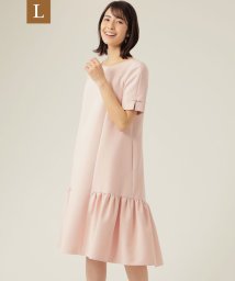 TO BE CHIC(L SIZE)(トゥービーシック Lサイズ)/【L】ストレッチダブルクロス　ワンピース/ピンク